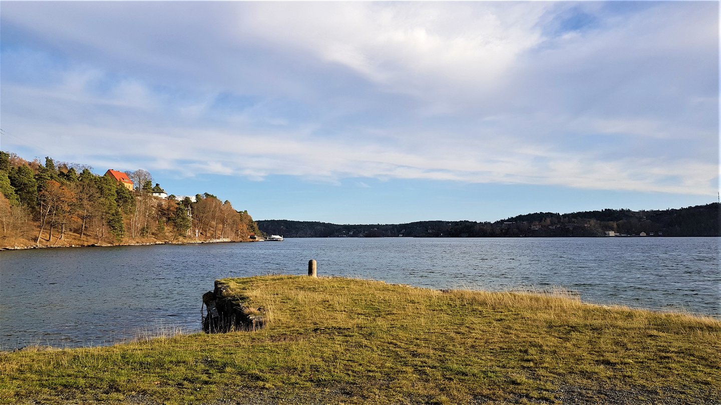 Utsikt österut från Mölna brygga. Foto Lidingö stad