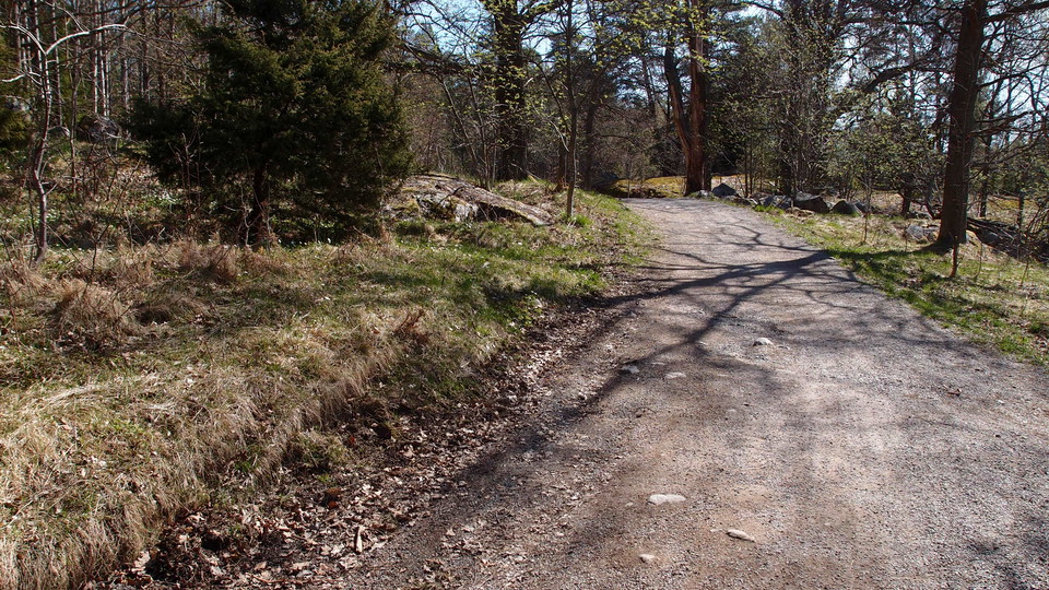 Gång- och cykelväg vid Långängen. Foto Lidingö stad