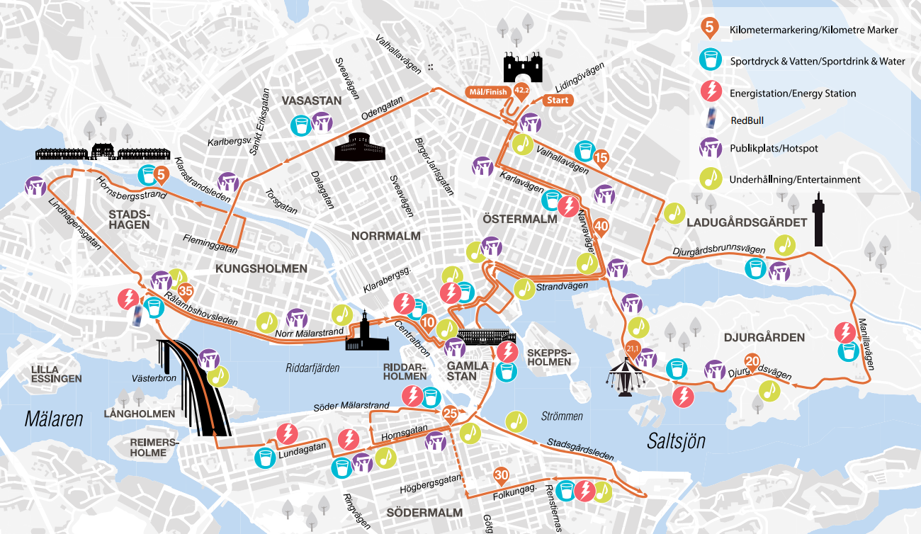 Karta Stockholm Marathon