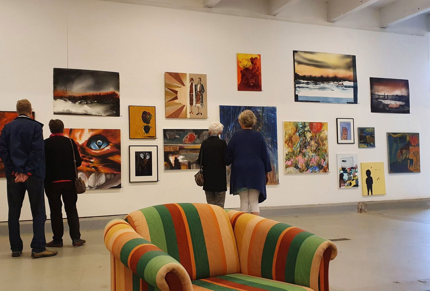 Konstverk vid Laxholmen kulturhus i Munkfors.