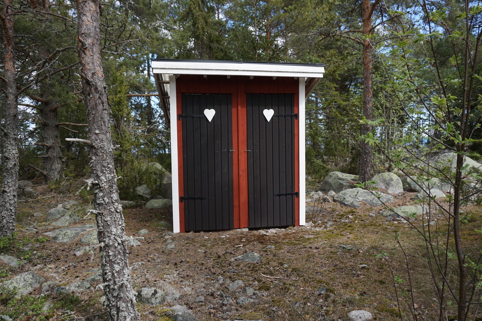 Dubbeldass i skogen på ön Långharen