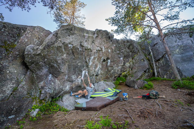 Stora grottan, Fruberget klätterområde