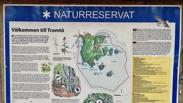 Informationsskylt Tromtö naturreservat Bökehall