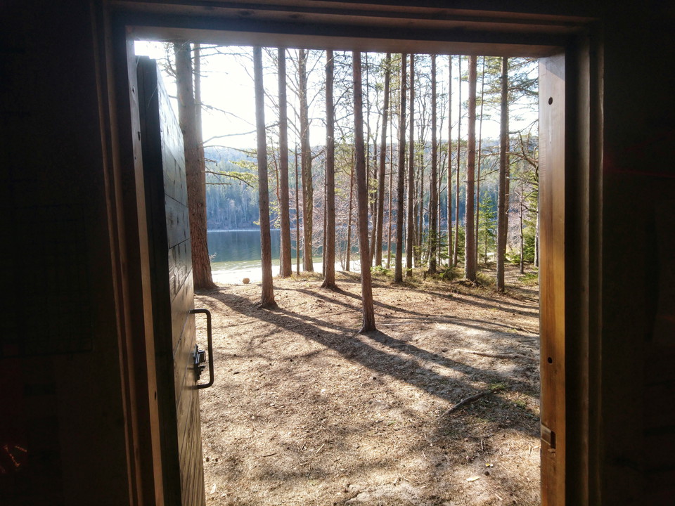 Utsikt från stugan på Tärnättholmen. Foto: Johanna Öhrling, Länsstyrelsen