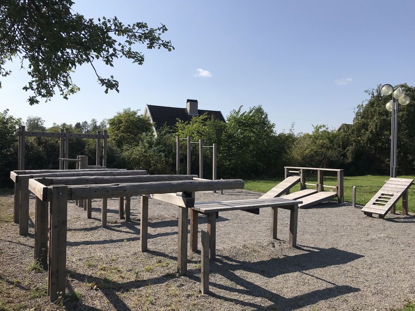 Utegymmet i Folkets Park.