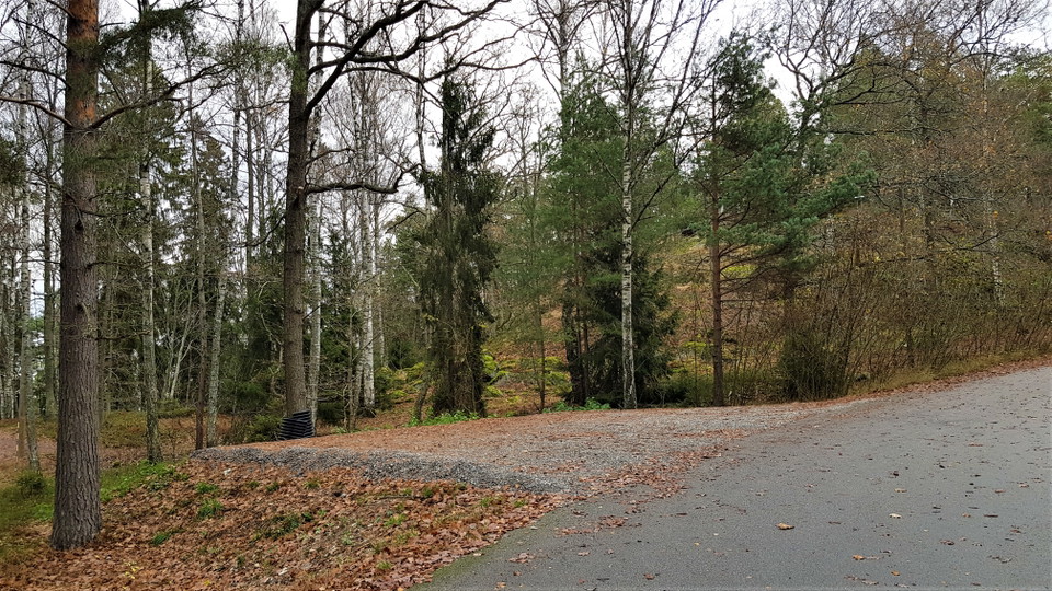 Övre parkeringen vid Spisen. Foto Lidingö stad