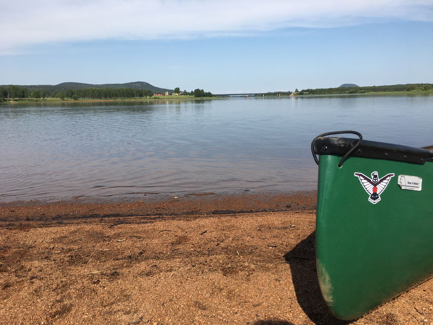 En fin strand vid Överkalix camping