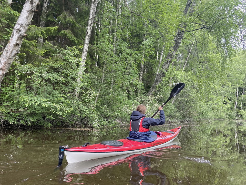 Paddlare i Kolarmoraån