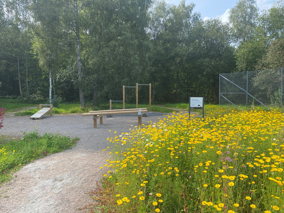 Utegym med 4 stationer