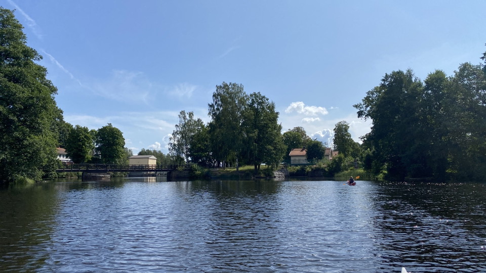 Upptagningsbryggan ligger på udden av vattendelaren