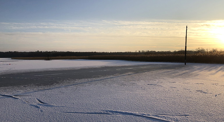 Skridskois på Sätoftasjön - Ringsjön.