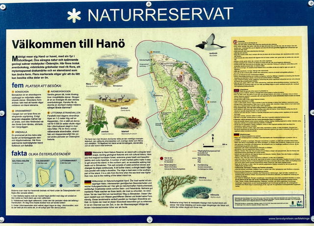 Informationsskylt om reservatet, Hanö