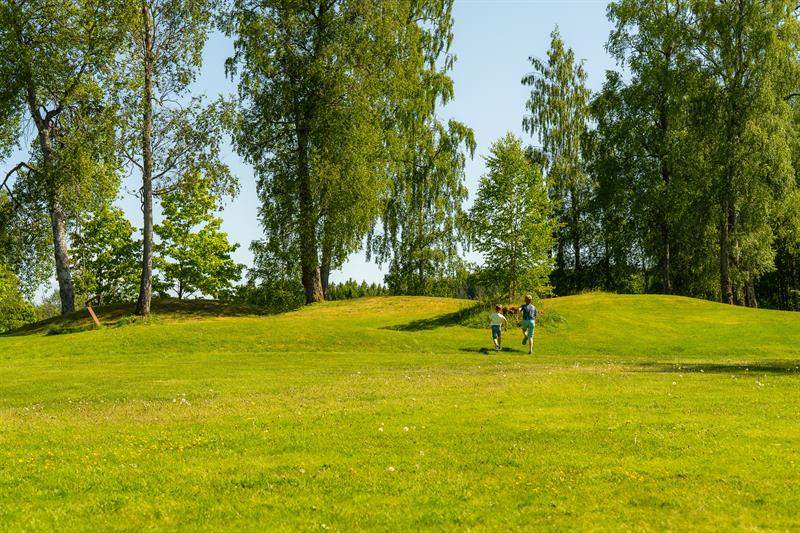 Gravfeltet i enden av gresssletta