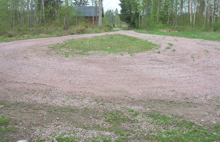 Grusad vändplan eller vägslinga
