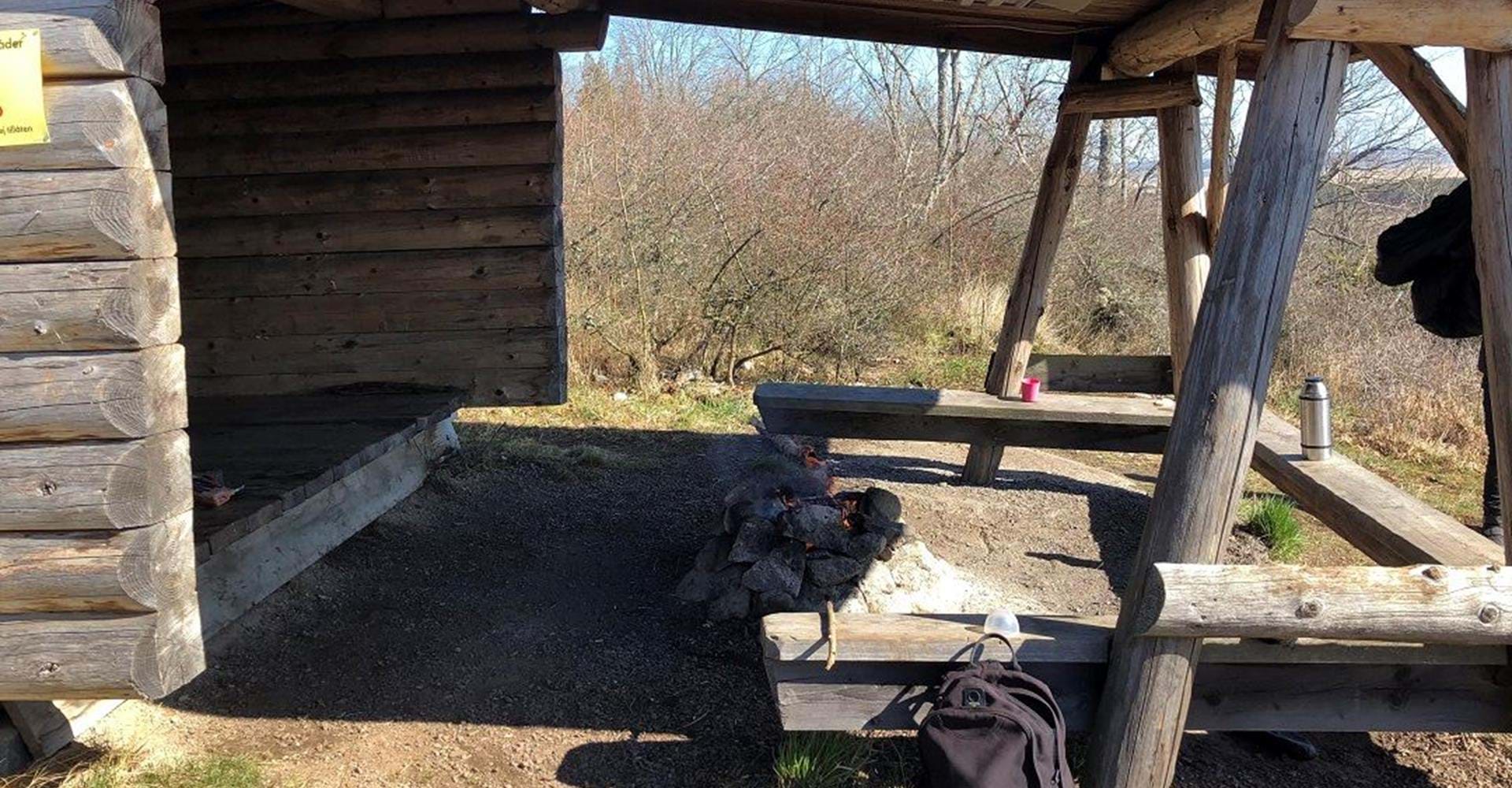 Vindskyddet vid Makersbergen.
Etapp: Omberg runt.
Ödeshög
