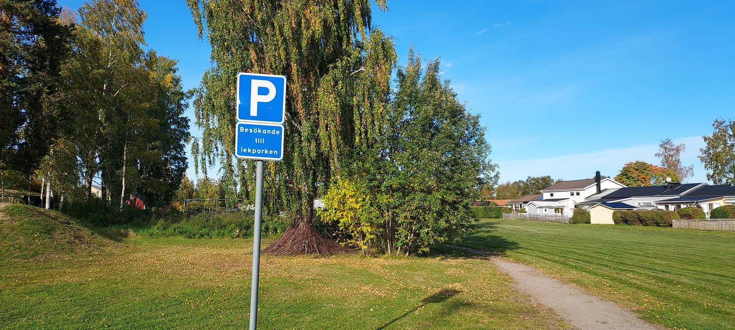 Parkeringsplats Nordgatan intill lekplatsen