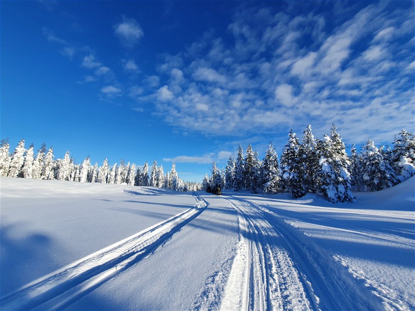 There are many nice snowmobile trails in Överkalix