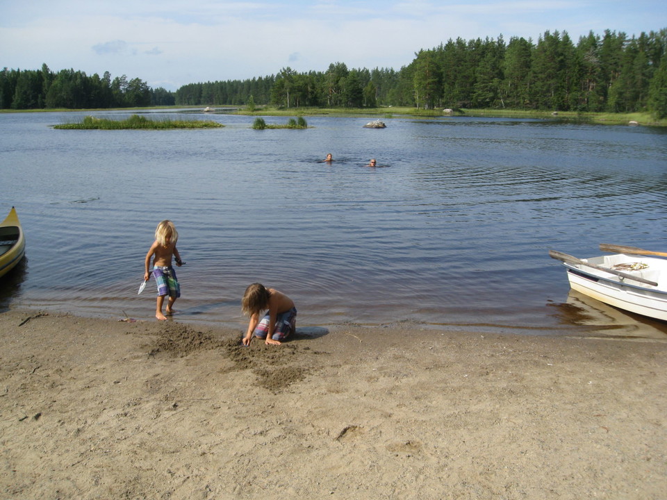 Badstrand vid Lugnet