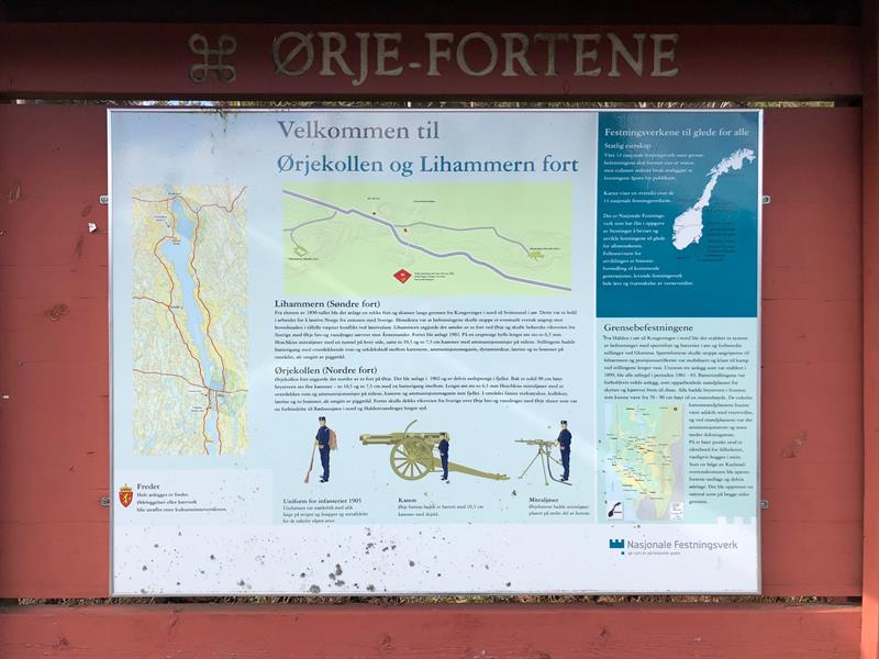 et kart over ørje fortene