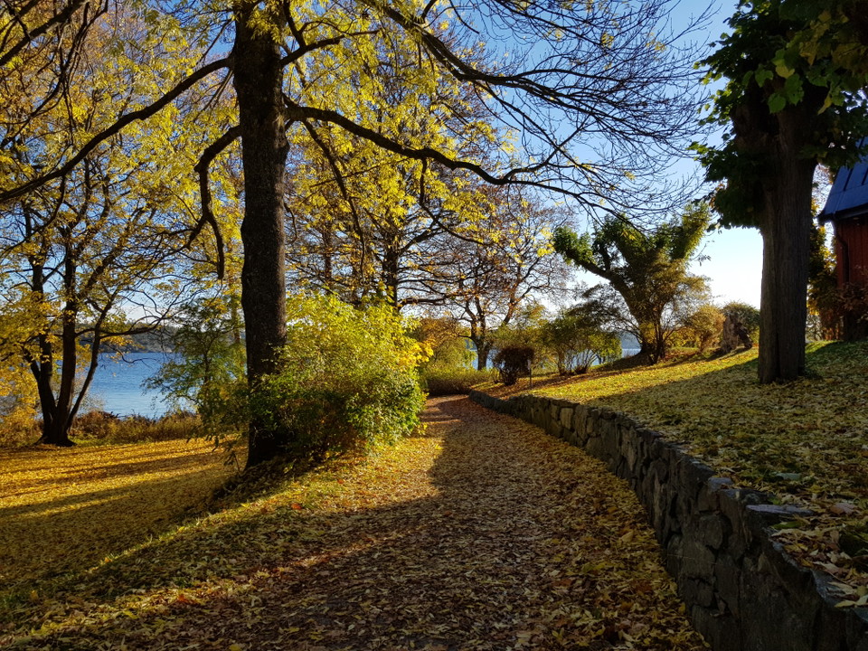 Promenadväg vid Mölna gård. Foto Lidingö stad