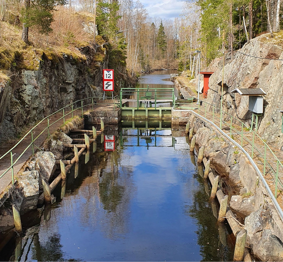 Nedre slussen i Töcksfors