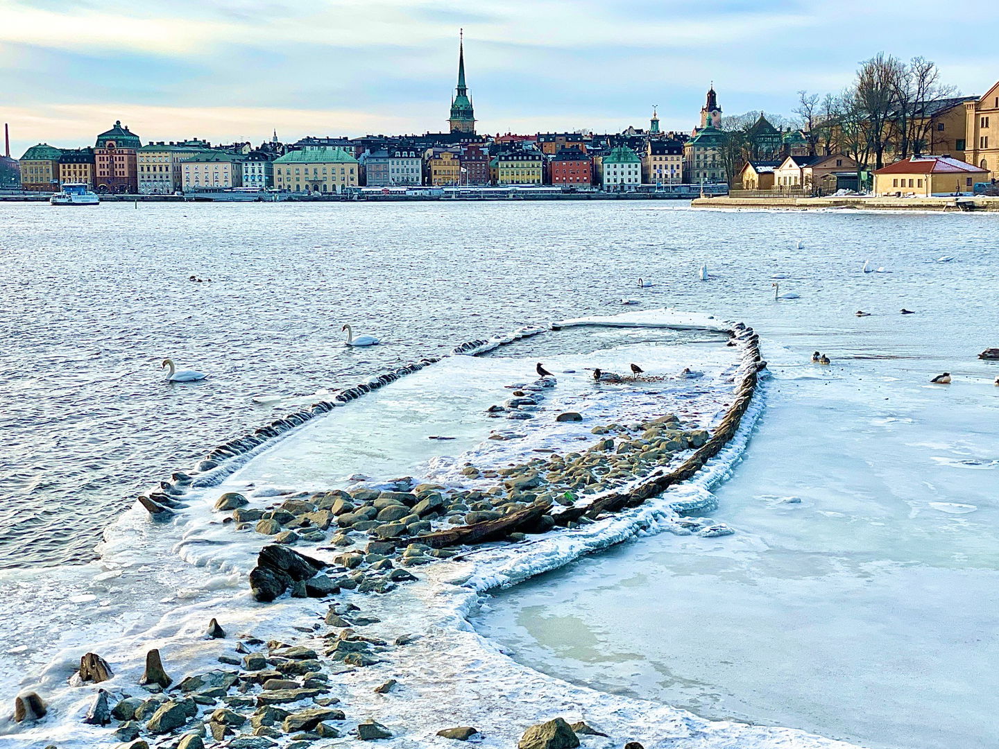 Skeppsvraket vid Kastellholmen.