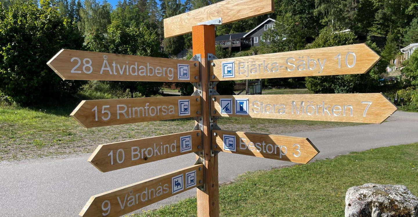 Sätravallen, vägvisare vid startplats.
Etapp: Sätravallen - Brokind,  Sätravallen-Mormorsgruvan, Rimforsa - Sätravallen
rundslinga: Rängen runt
Linköpings kommun