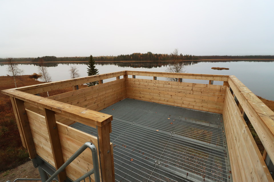 Utsikt över Vajsjön från fågeltornet.