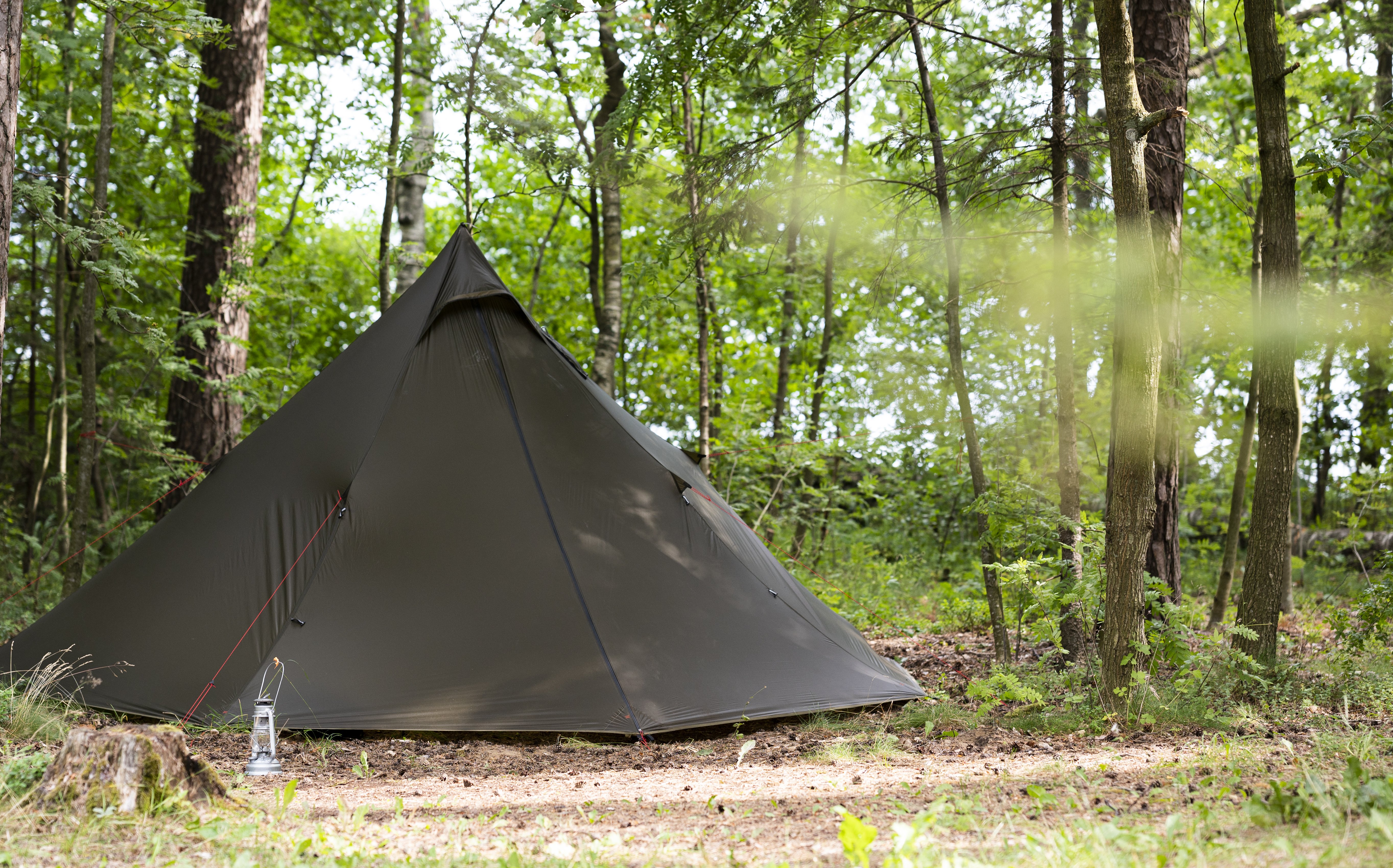 Ett tält i skogen