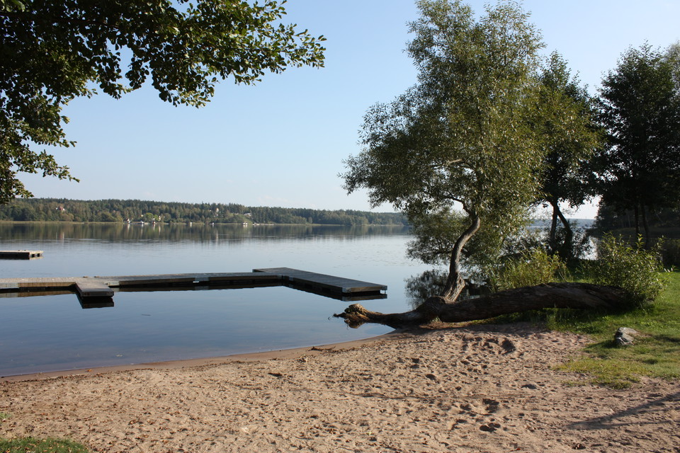 Badplatsen vid slottet.