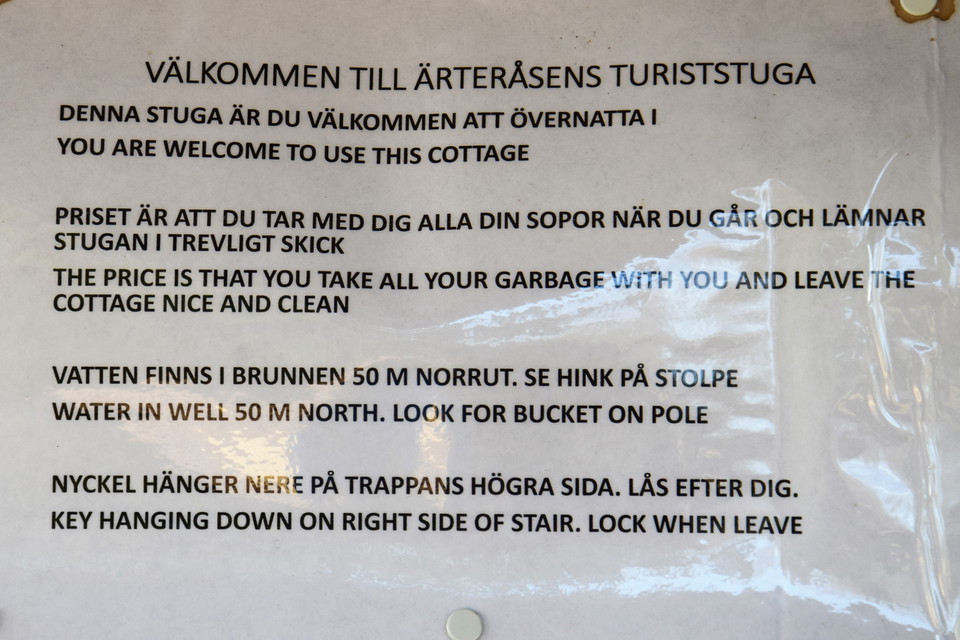 Information Raststugan Ärteråsen
