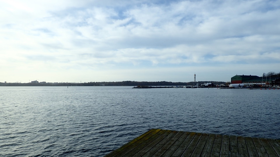 Utsikt västerut från Parkbryggan. Foto Lidingö stad