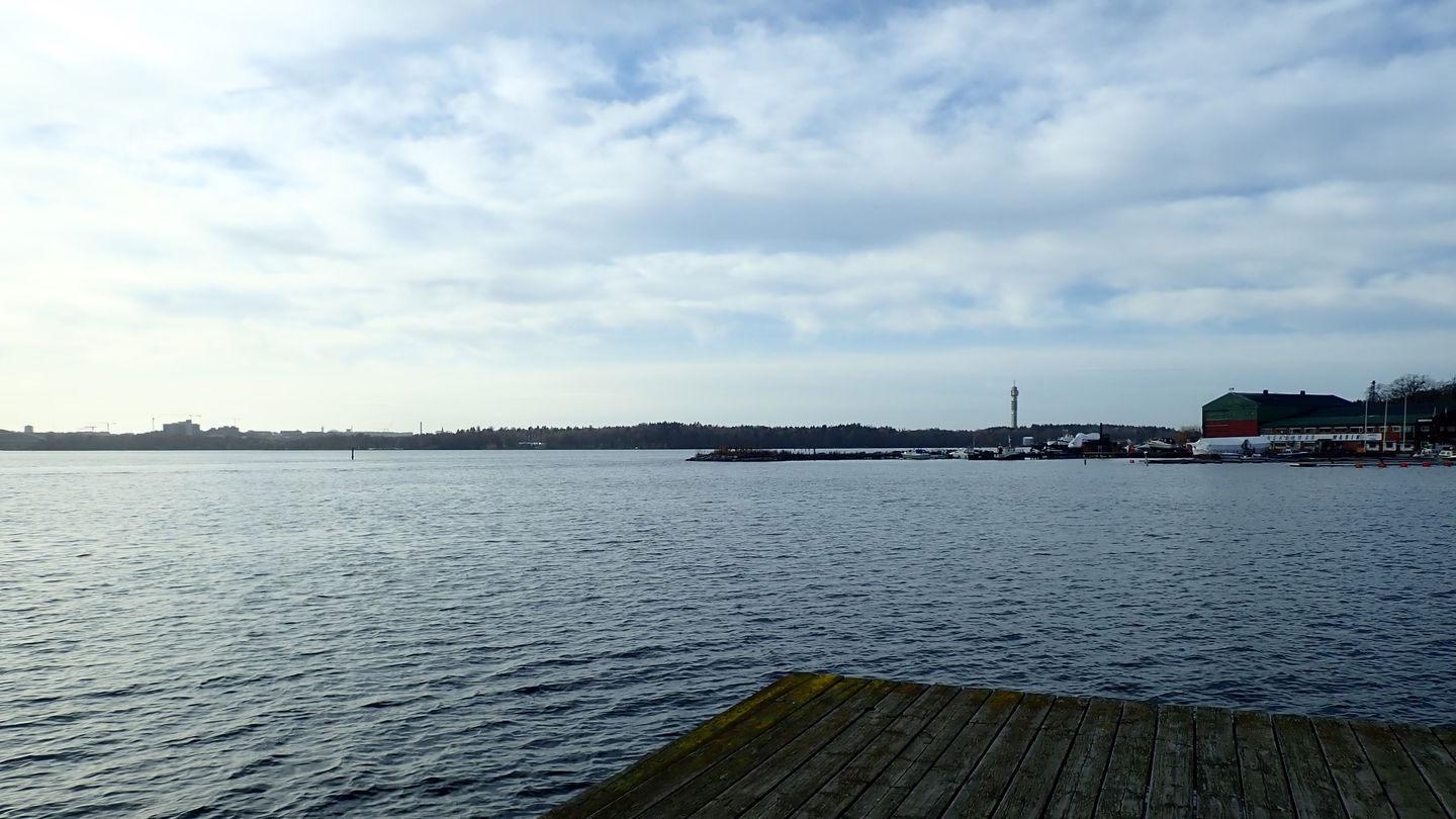 Utsikt västerut från Parkbryggan. Foto Lidingö stad