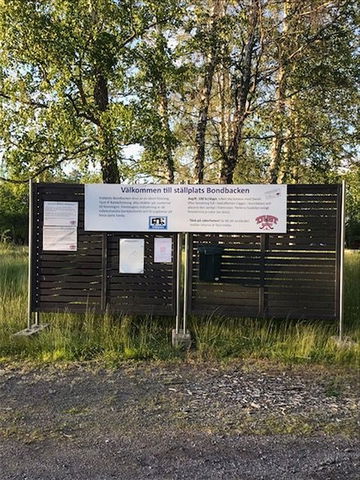 Ställplats Bondbacken på Gränsö