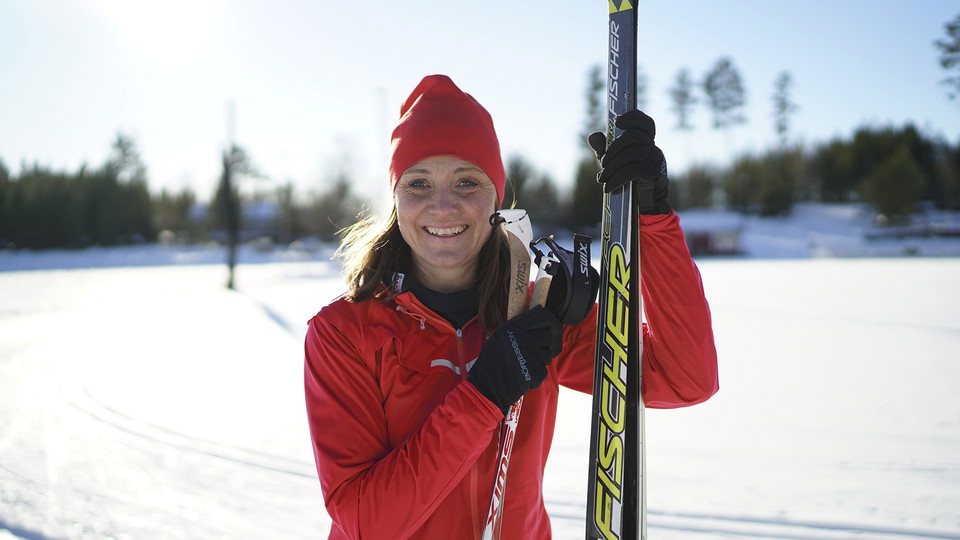 Skidåkning i Hällåsen Hällmyra fina spår