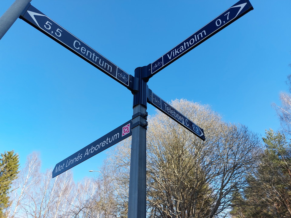 Vägvisning till Linnés arboretum