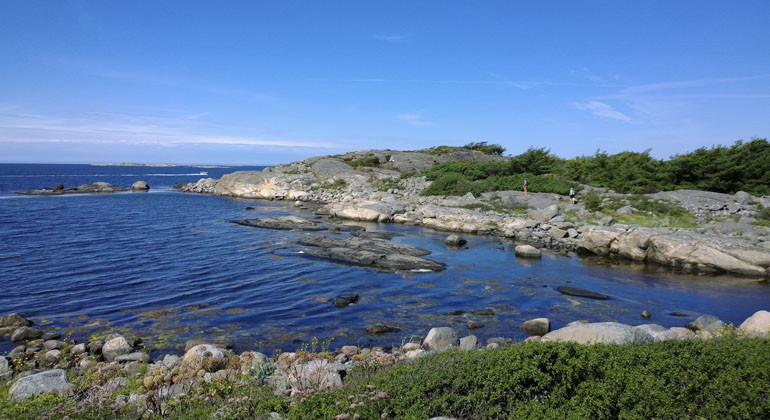 vy över hav och sten