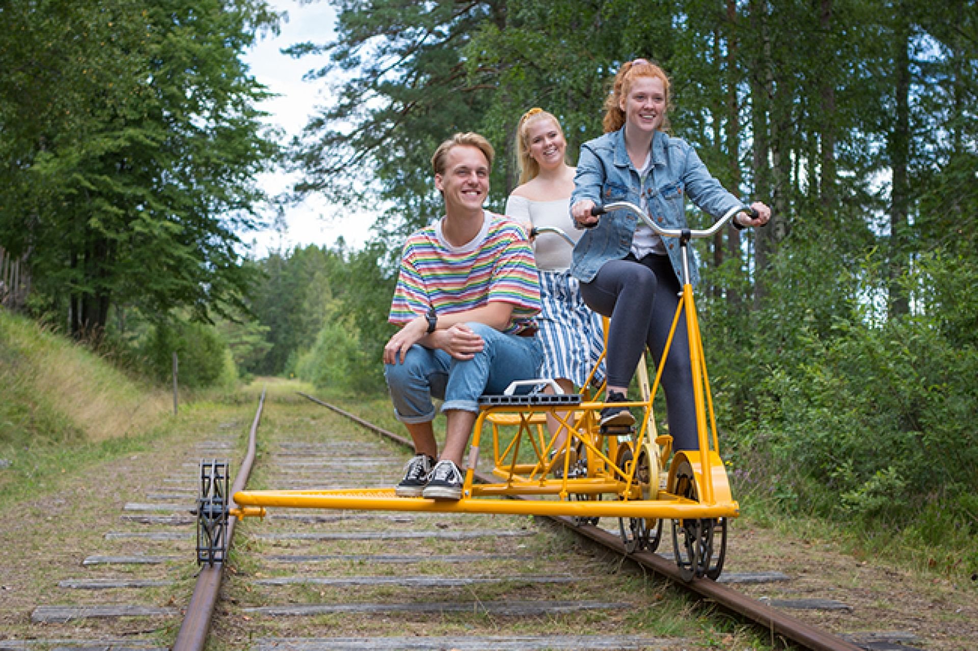 Pedal a rail-trolley