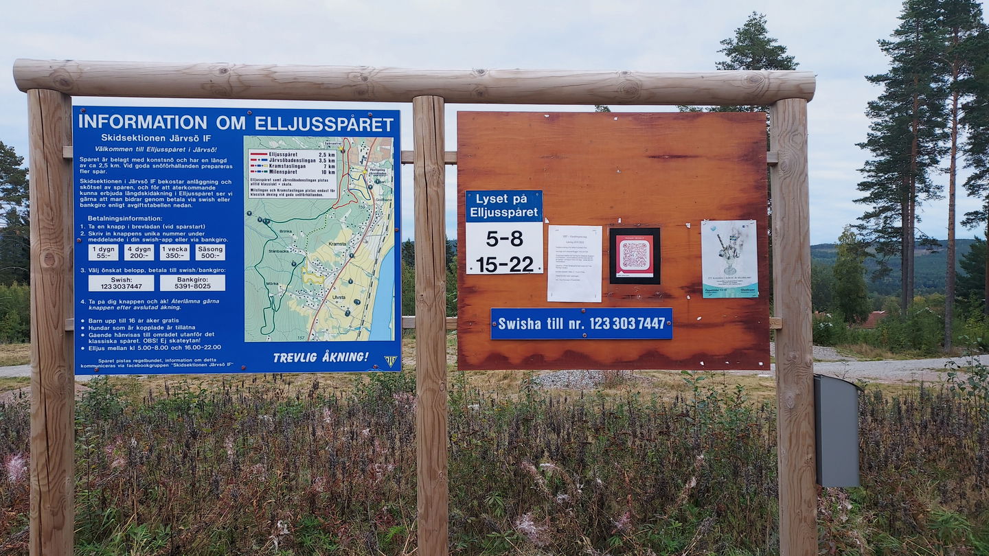 Informationstavla elljusspår