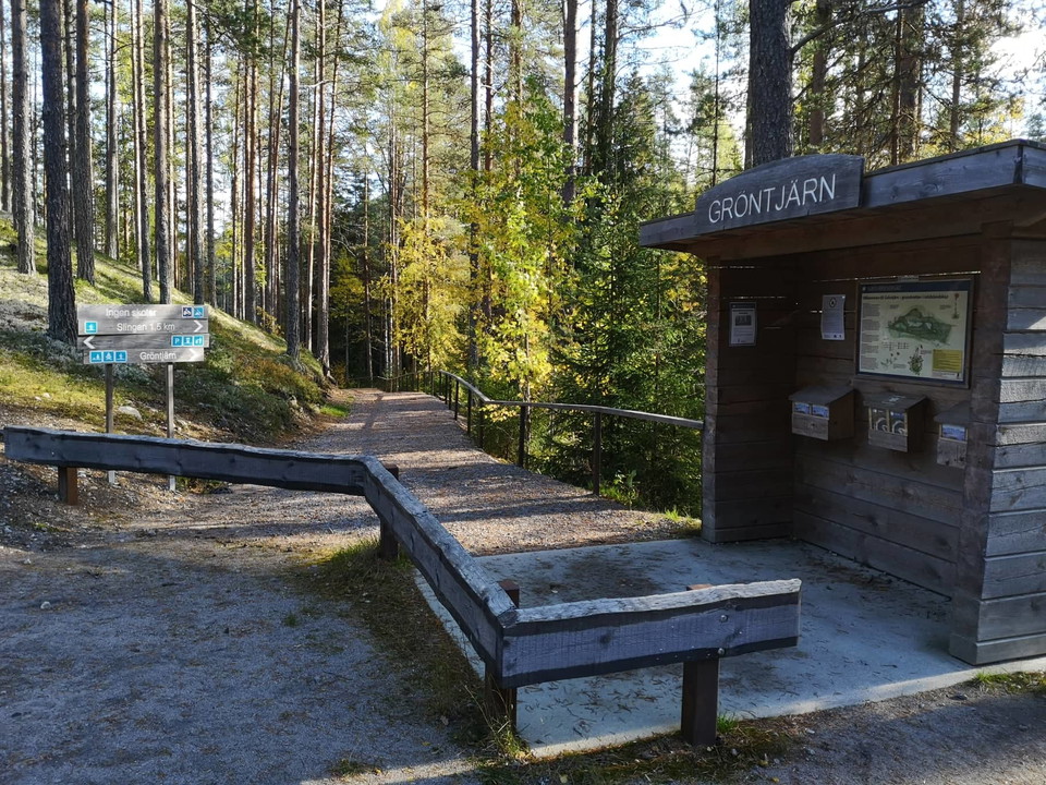 Gröntjärns naturreservat entré 