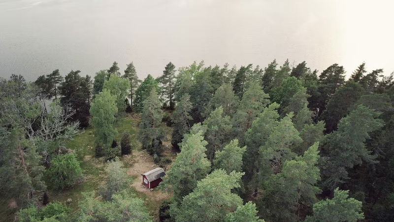 Vår lilla stuga vid sjön i Hamborg, Braås. 