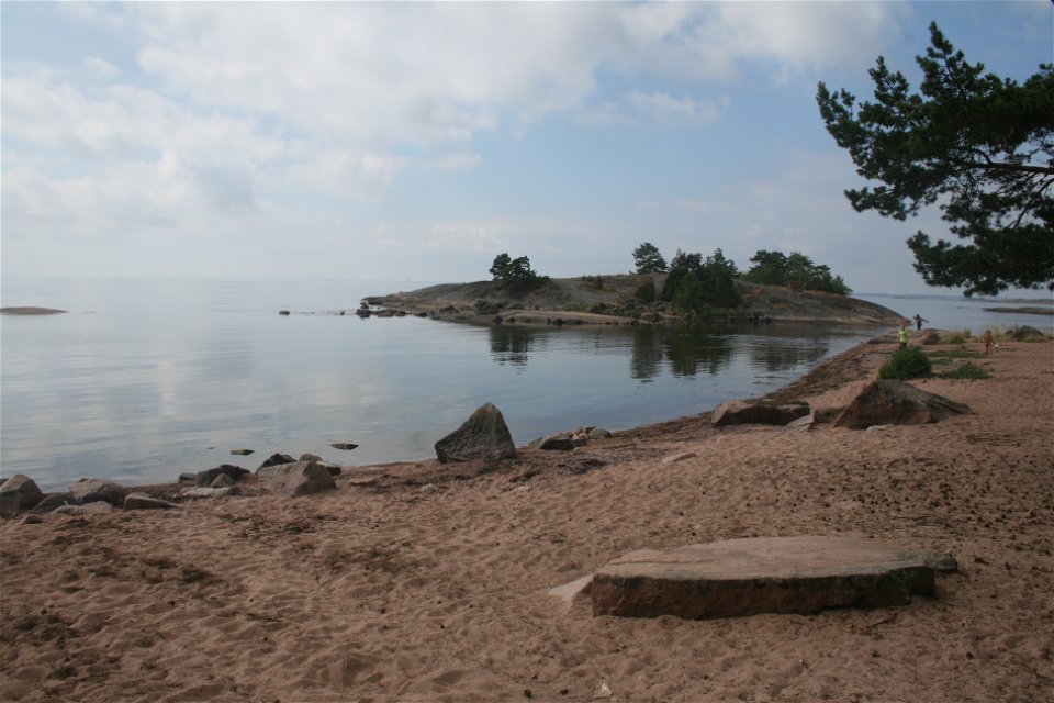 Stranden vid Dragskärs badplats