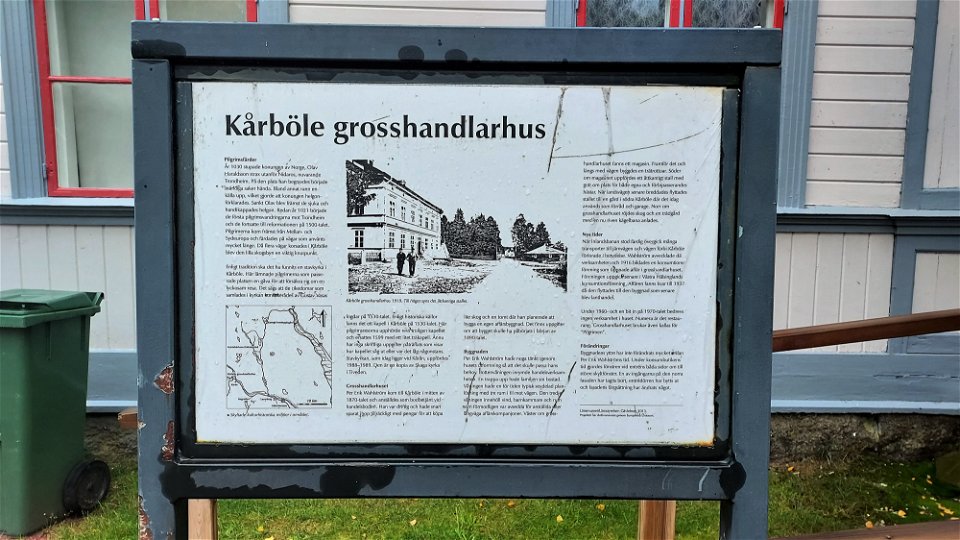 Information Kårböle grosshandlarhus. 