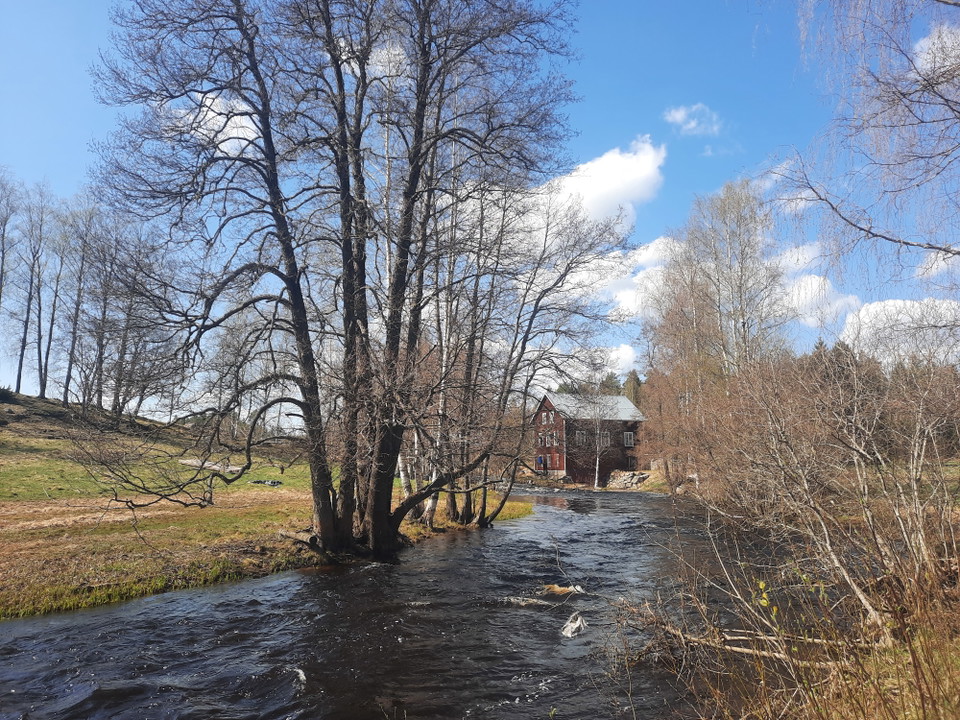 Vacker utsikt över Hässjaån. Här kan ni bara sitta och njuta