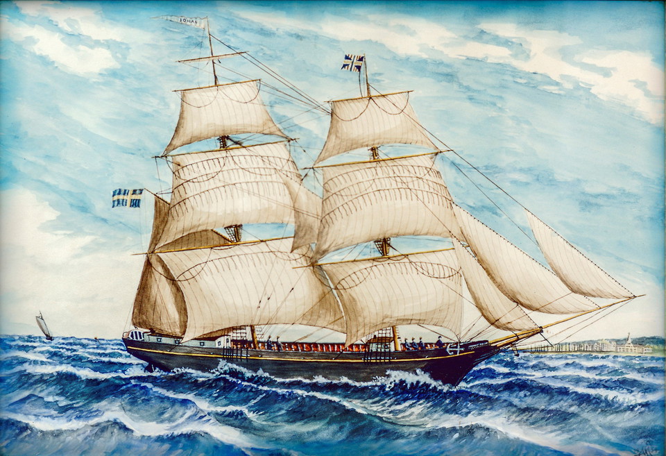 Ytterviksbriggaren Johan, byggd på Tällholmens varv vid Fagerviken 1819.