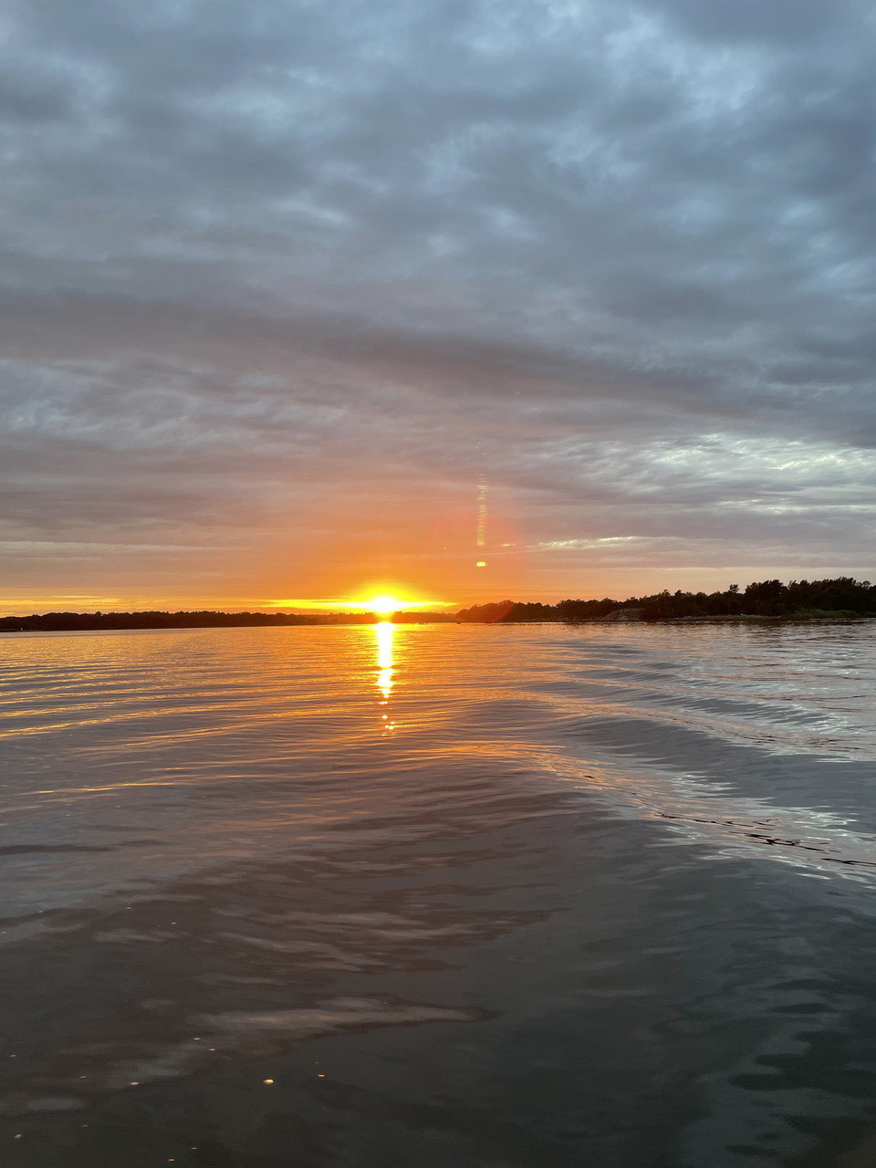 solnedgång i skärgården