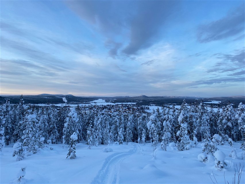 Brännabergets utsiktsplats vintertid