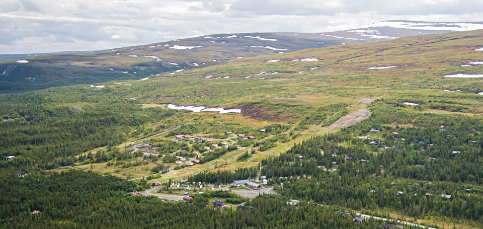 Flygbild över Gräftåvallen