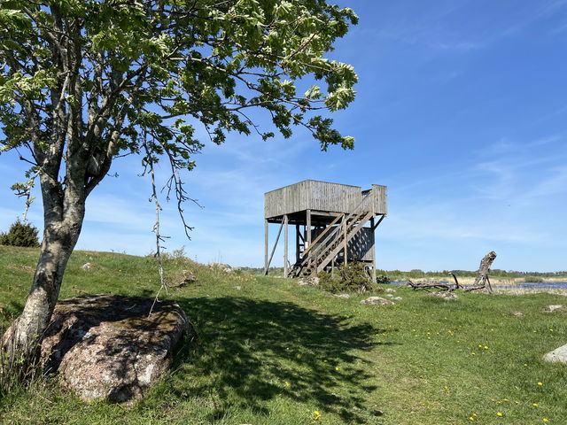 Smultronställe Varggropens Fågeltorn vid Vendelsjön