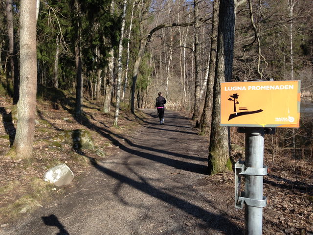 Lugna promenaden på Sicklaön